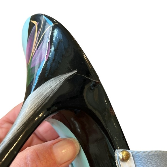 Cocktail 1950's Vintage Heels Hand painted hand crafted - Picture 8 of 12